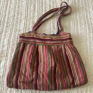 Source Unknown Multicolor Striped Shoulder Bag